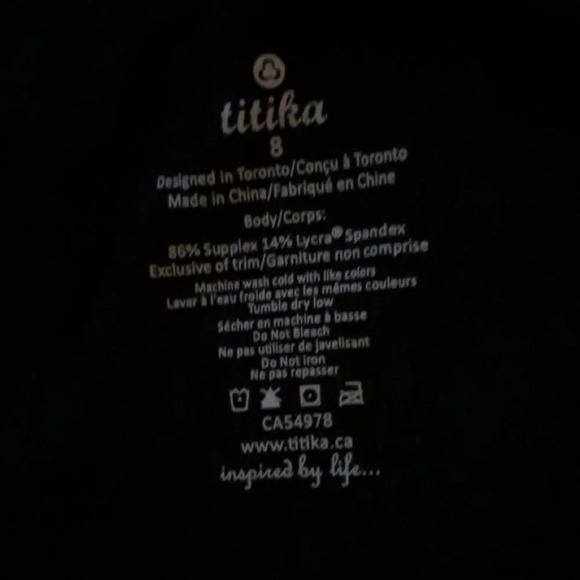 Titika Split  Ruffle Hem Capri Leggings Sz 8 - Picture 11 of 12